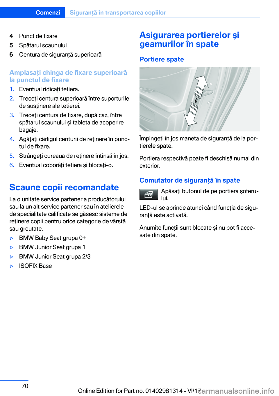 BMW X4 2018  Ghiduri De Utilizare (in Romanian) �4�P�u�n�c�t� �d�e� �f�i�x�a�r�e�5�S�p�