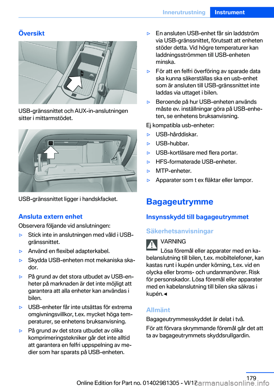 BMW X4 2018  InstruktionsbÖcker (in Swedish) �