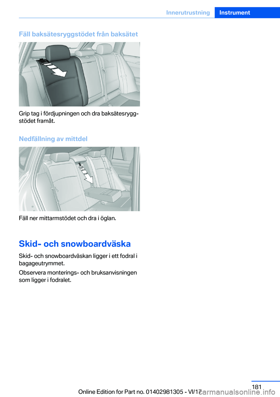 BMW X4 2018  InstruktionsbÖcker (in Swedish) �F�ä�l�l��b�a�k�s�ä�t�e�s�r�y�g�g�s�t�