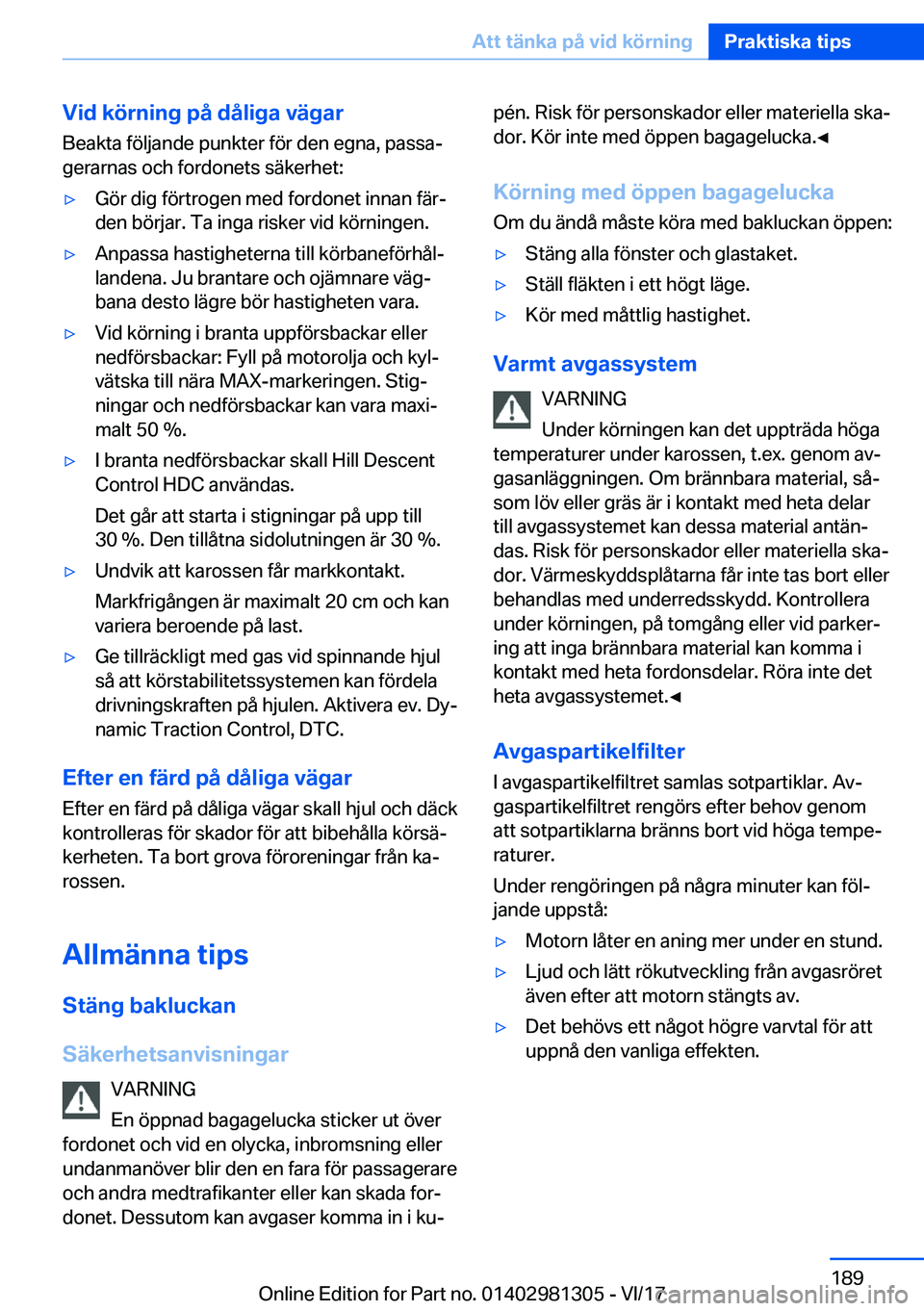 BMW X4 2018  InstruktionsbÖcker (in Swedish) �V�i�d��k�