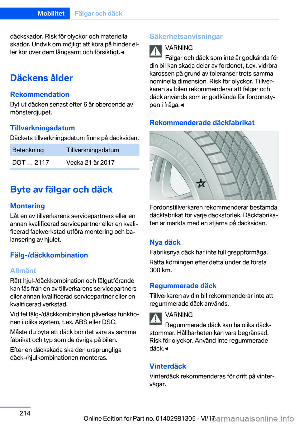 BMW X4 2018  InstruktionsbÖcker (in Swedish) �d�ä�c�k�s�k�a�d�o�r�.� �R�i�s�k� �f�