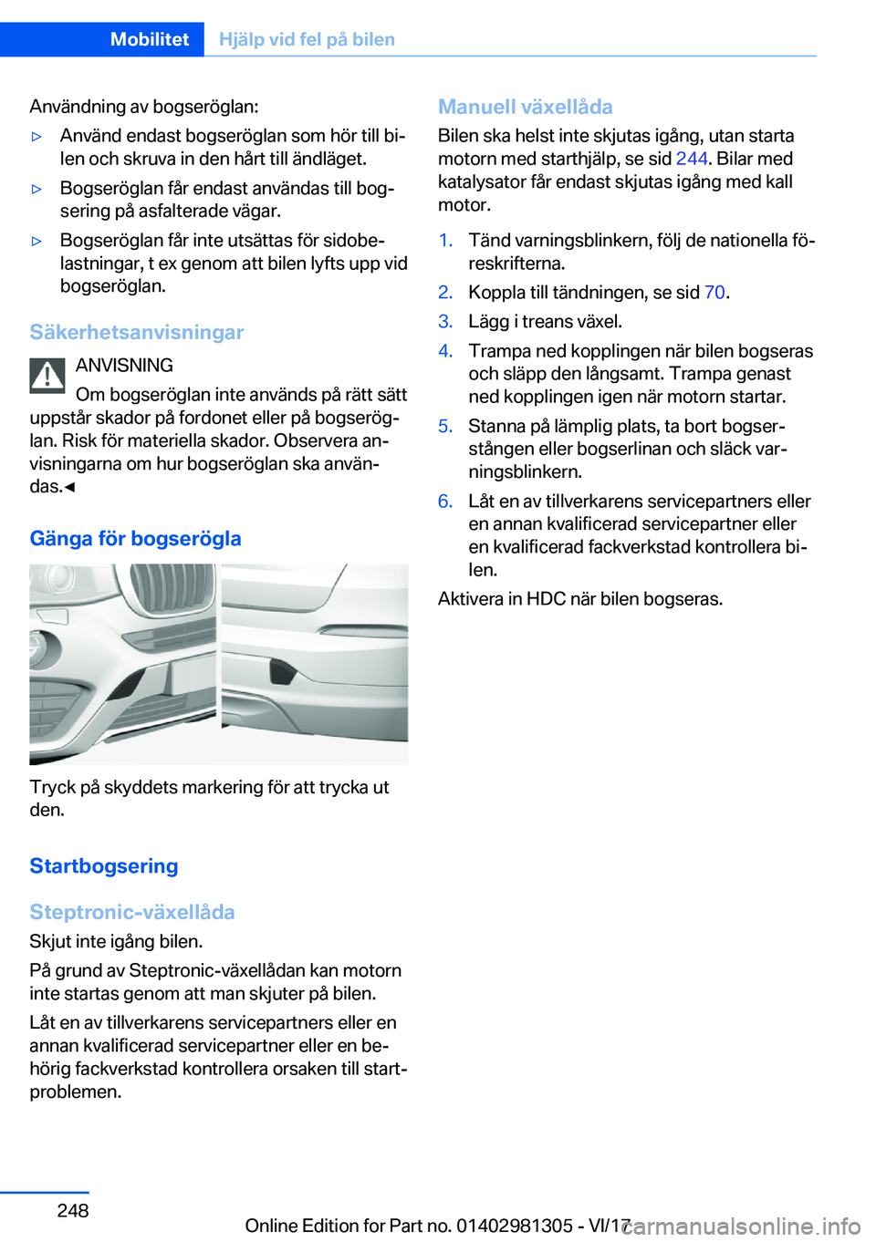 BMW X4 2018  InstruktionsbÖcker (in Swedish) �A�n�v�ä�n�d�n�i�n�g� �a�v� �b�o�g�s�e�r�