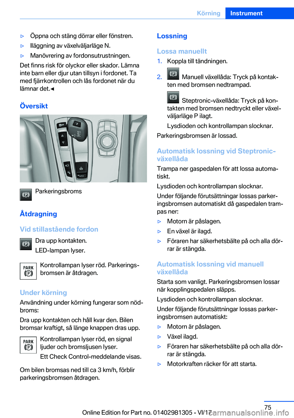 BMW X4 2018  InstruktionsbÖcker (in Swedish) y�