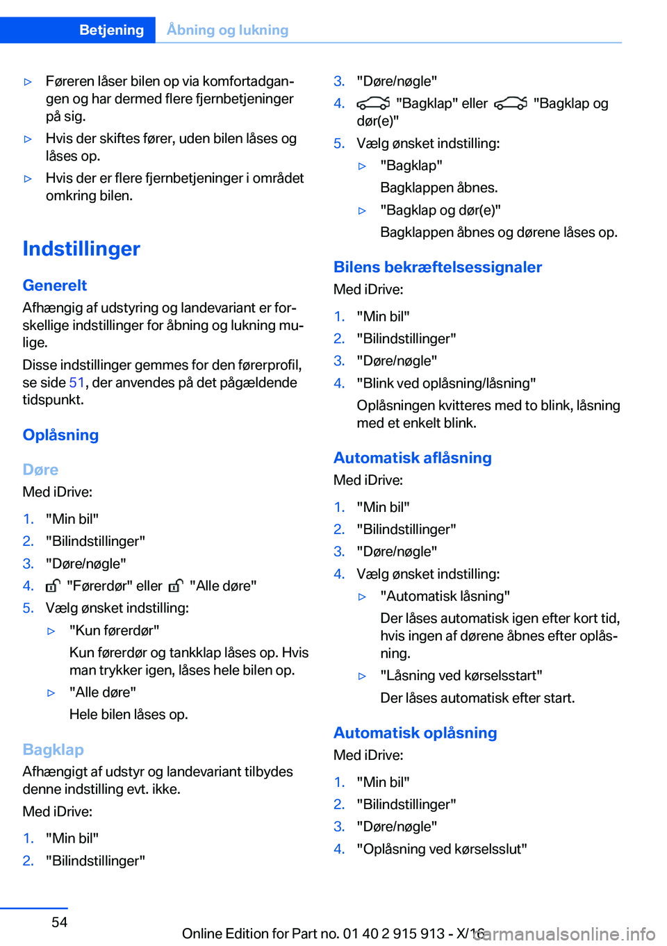 BMW X4 2017  InstruktionsbØger (in Danish) 'y�F�