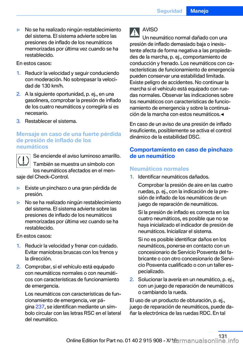 BMW X4 2017  Manuales de Empleo (in Spanish) 'y�N�o� �s�e� �h�a� �r�e�a�l�i�z�a�d�o� �n�i�n�g�