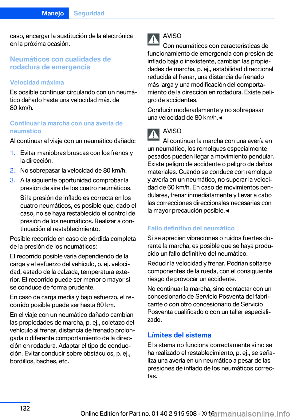 BMW X4 2017  Manuales de Empleo (in Spanish) �c�a�s�o�,� �e�n�c�a�r�g�a�r� �l�a� �s�u�s�t�i�t�u�c�i�
