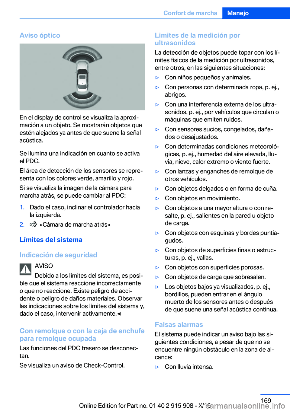 BMW X4 2017  Manuales de Empleo (in Spanish) �A�v�i�s�o��
