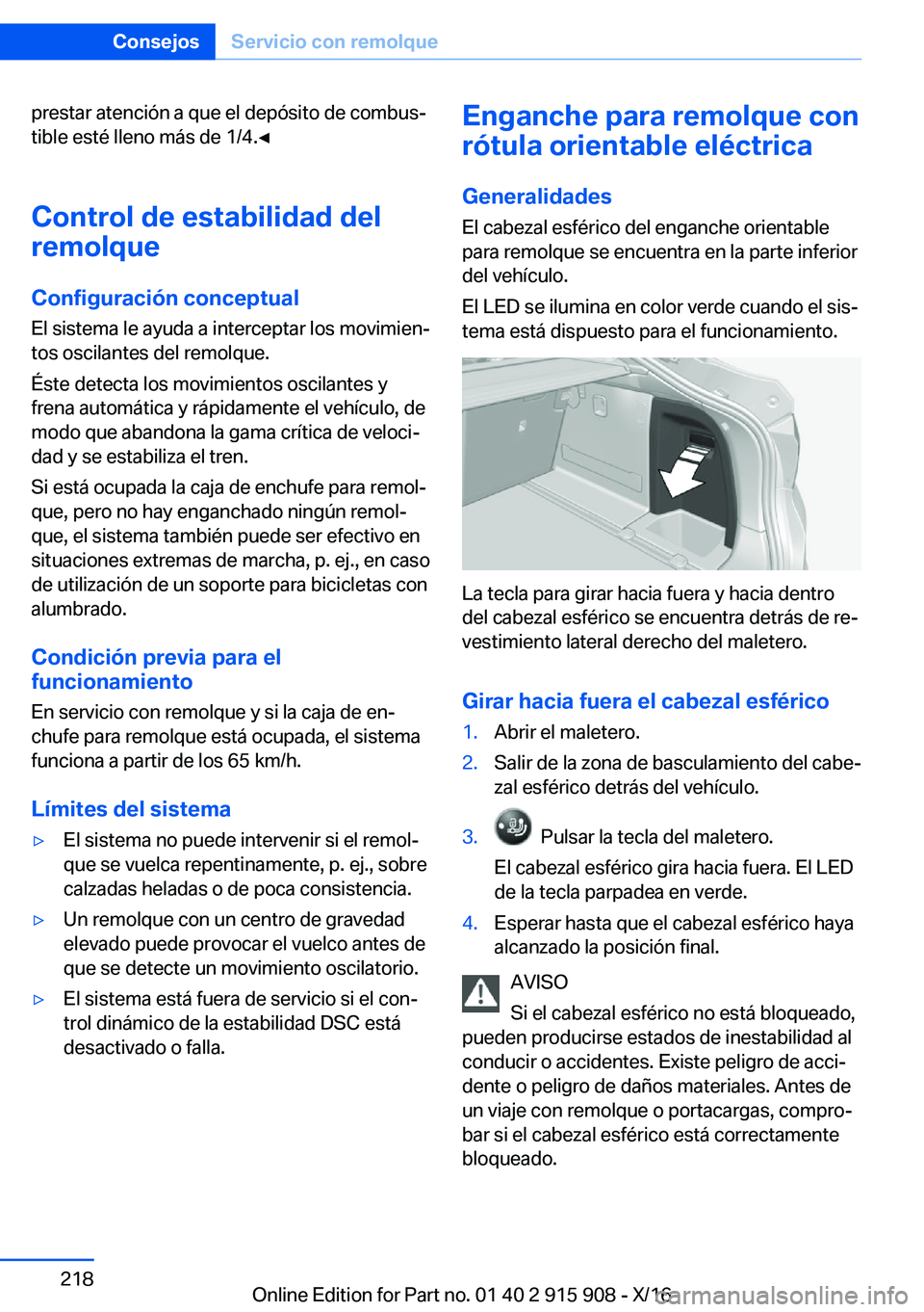 BMW X4 2017  Manuales de Empleo (in Spanish) �p�r�e�s�t�a�r� �a�t�e�n�c�i�