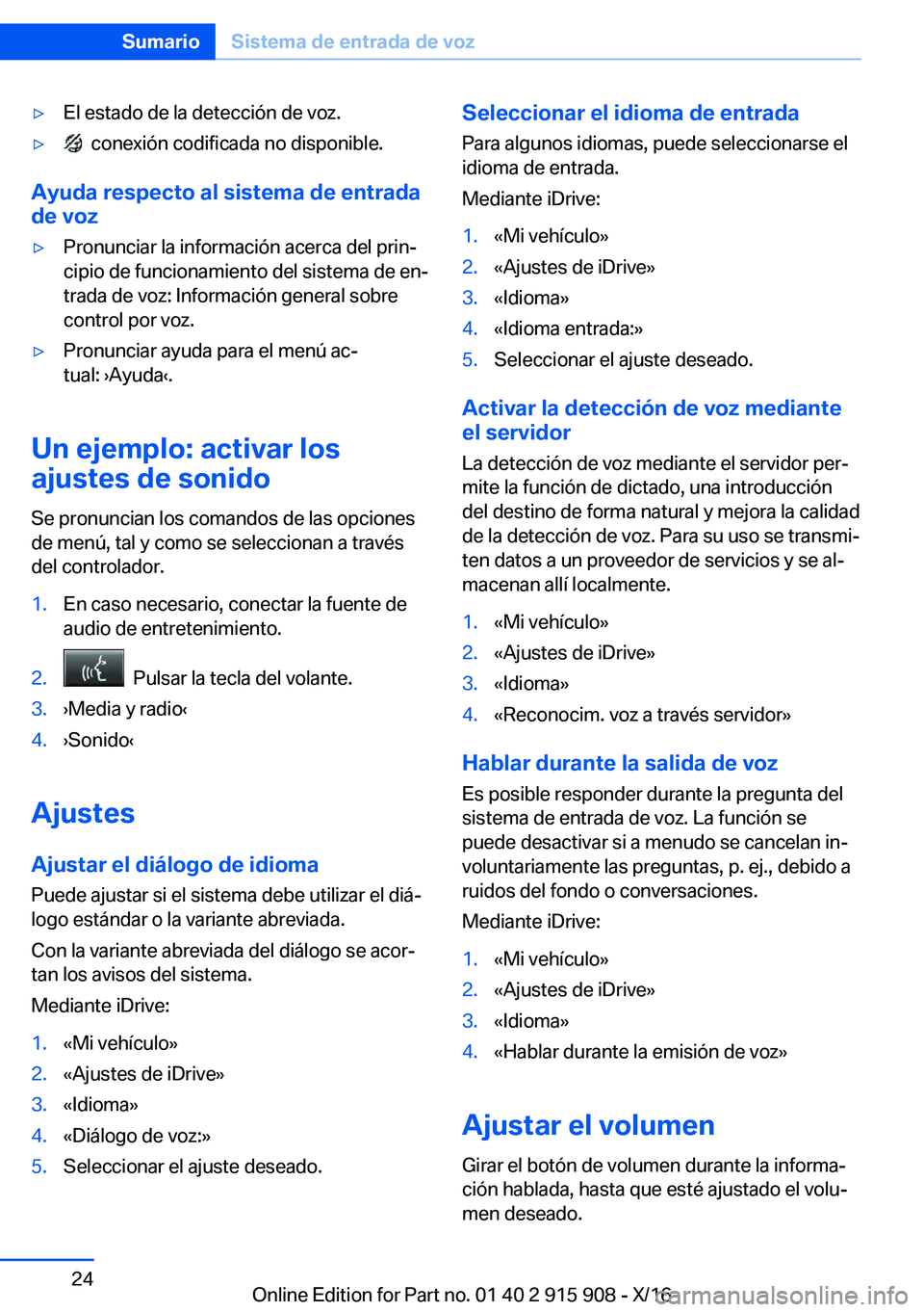BMW X4 2017  Manuales de Empleo (in Spanish) 'y�E�l� �e�s�t�a�d�o� �d�e� �l�a� �d�e�t�e�c�c�i�