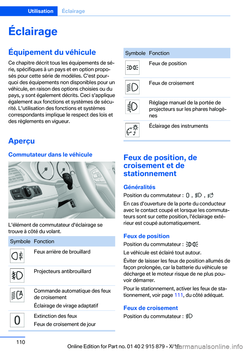 BMW X4 2017  Notices Demploi (in French) �