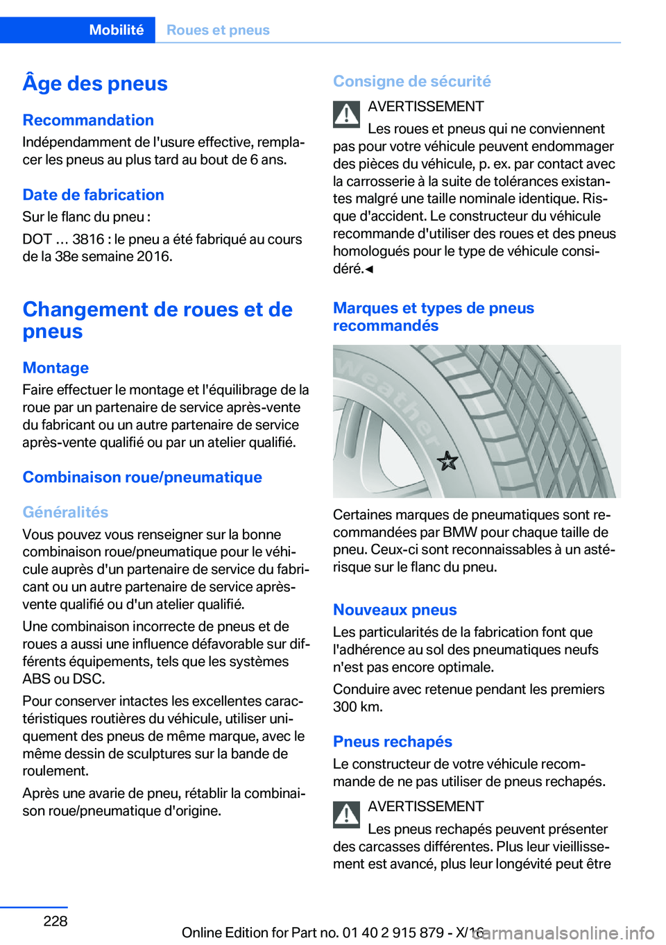 BMW X4 2017  Notices Demploi (in French) �