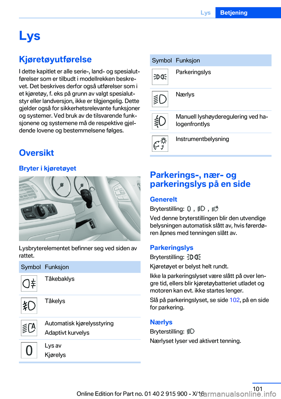 BMW X4 2017  InstruksjonsbØker (in Norwegian) �L�y�s�K�j�