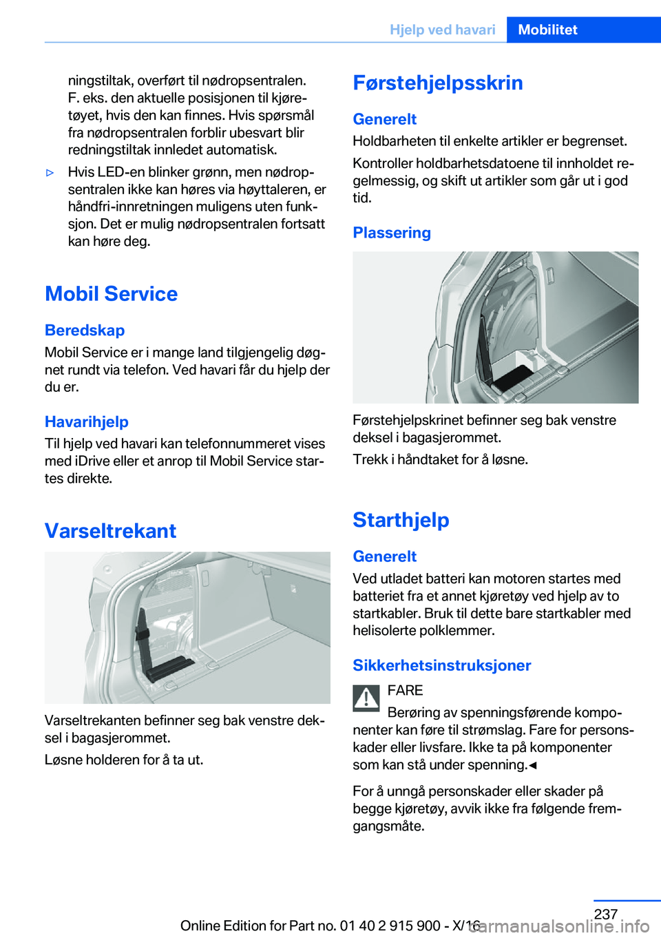 BMW X4 2017  InstruksjonsbØker (in Norwegian) �n�i�n�g�s�t�i�l�t�a�k�,� �o�v�e�r�f�