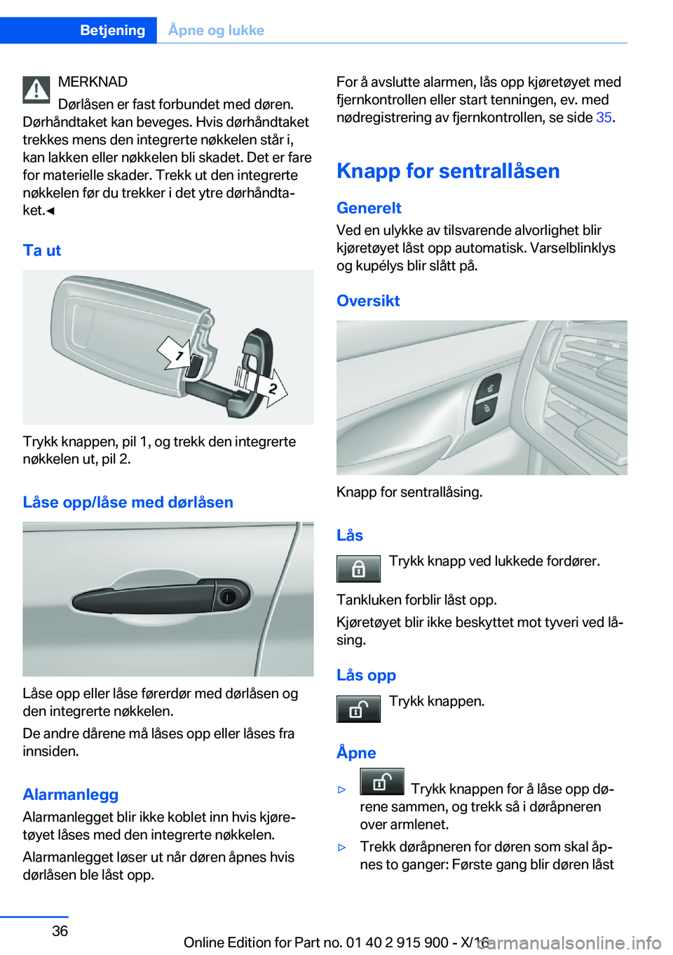 BMW X4 2017  InstruksjonsbØker (in Norwegian) �M�E�R�K�N�A�D
�D�