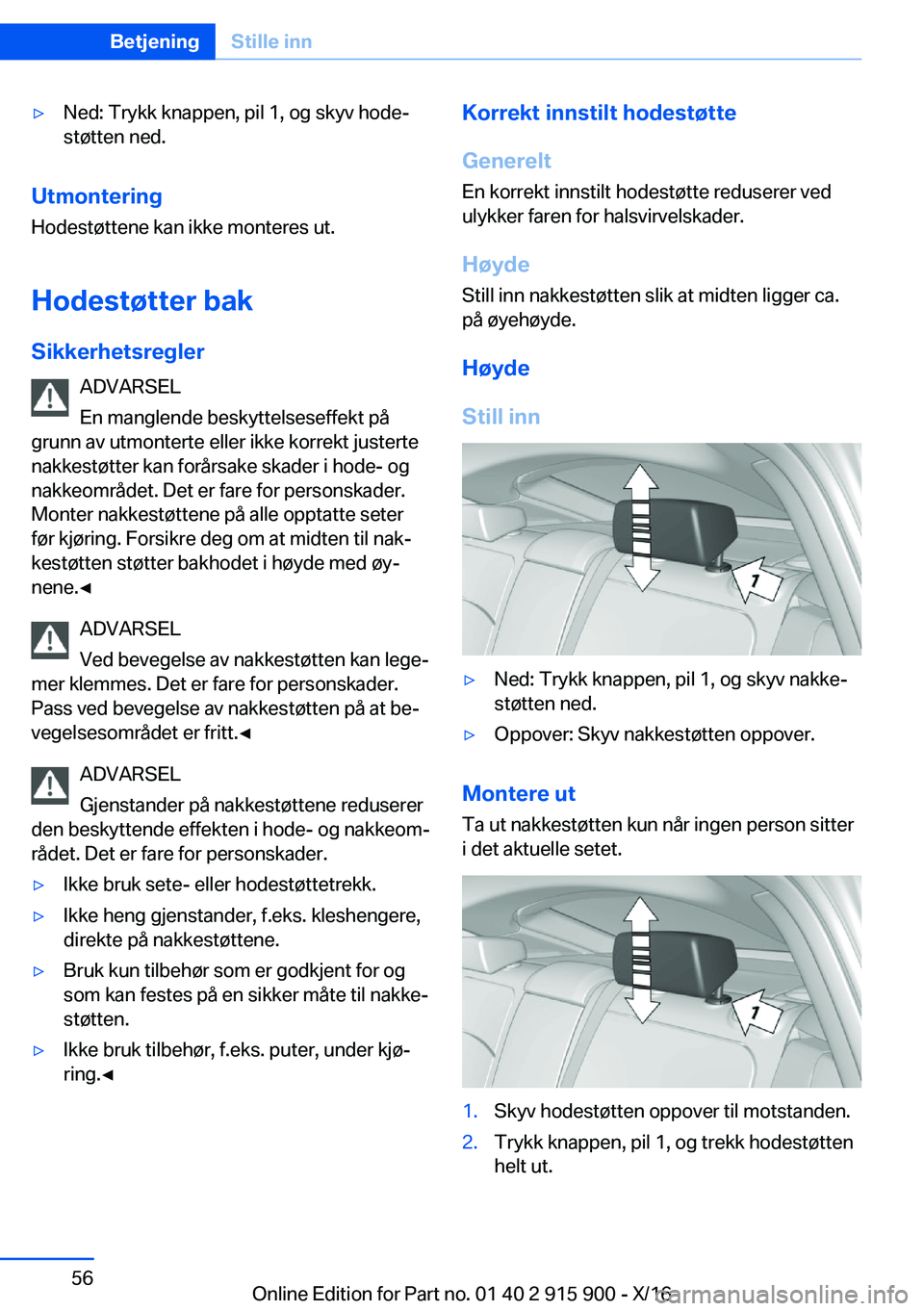 BMW X4 2017  InstruksjonsbØker (in Norwegian) 'y�N�e�d�:� �T�r�y�k�k� �k�n�a�p�p�e�n�,� �p�i�l� �1�,� �o�g� �s�k�y�v� �h�o�d�ej
�s�t�