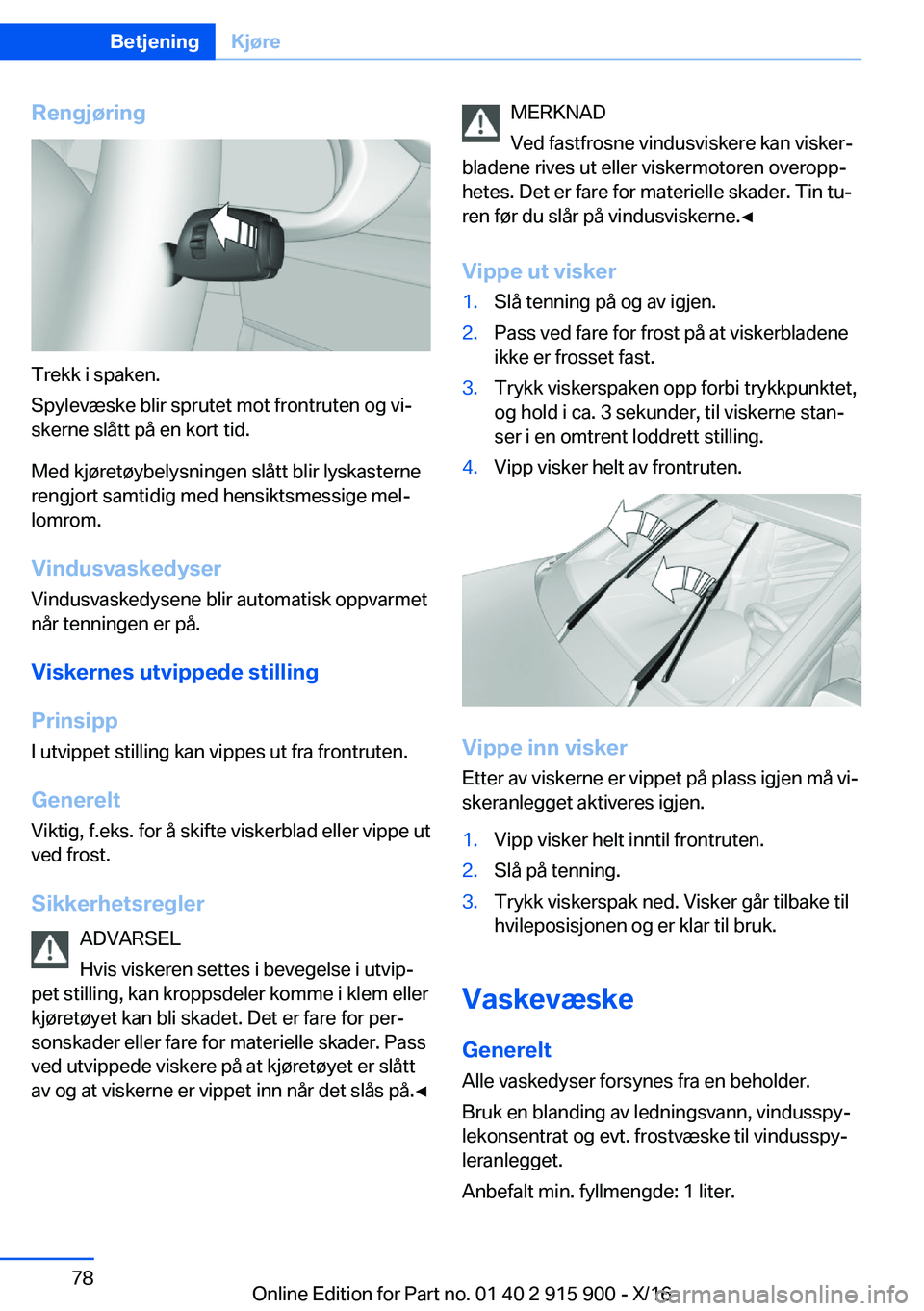 BMW X4 2017  InstruksjonsbØker (in Norwegian) �R�e�n�g�j�