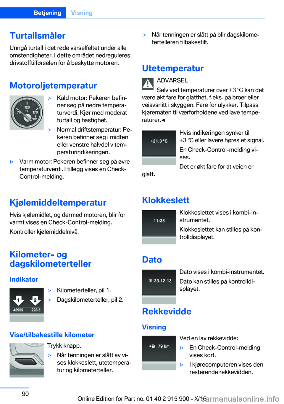 BMW X4 2017  InstruksjonsbØker (in Norwegian) �T�u�r�t�a�l�l�s�m�å�l�e�r�U�n�n�g�å� �t�u�r�t�a�l�l� �i� �d�e�t� �r�
