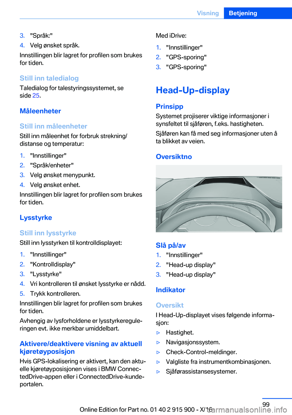 BMW X4 2017  InstruksjonsbØker (in Norwegian) �3�.�"�S�p�r�å�k�:�"�4�.�V�e�l�g� �