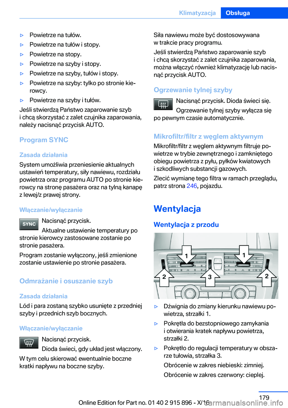 BMW X4 2017  Instrukcja obsługi (in Polish) 'y�P�o�w�i�e�t�r�z�e� �n�a� �t�u�ł�