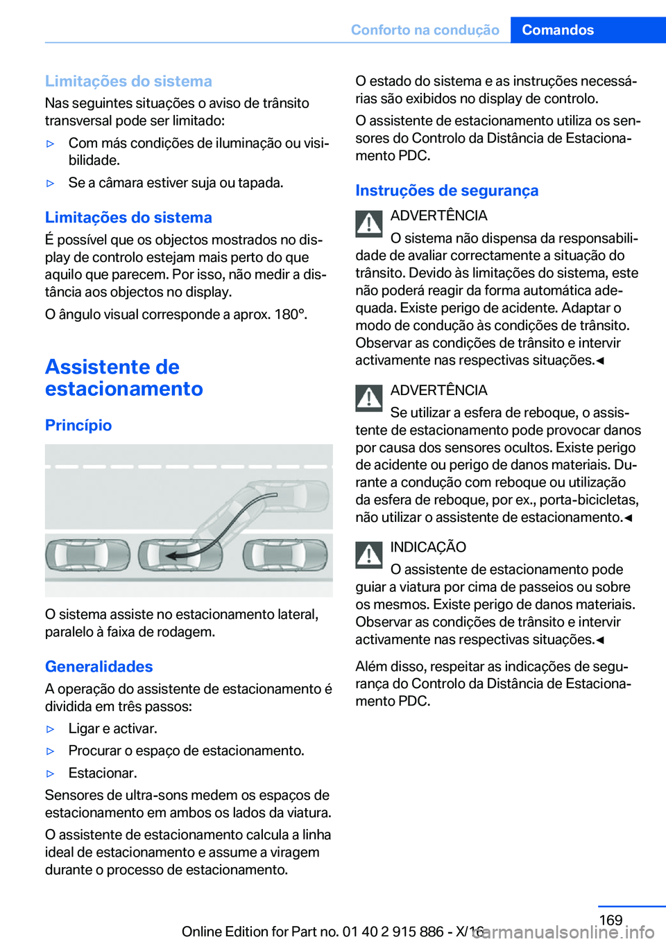BMW X4 2017  Manual do condutor (in Portuguese) �L�i�m�i�t�a�