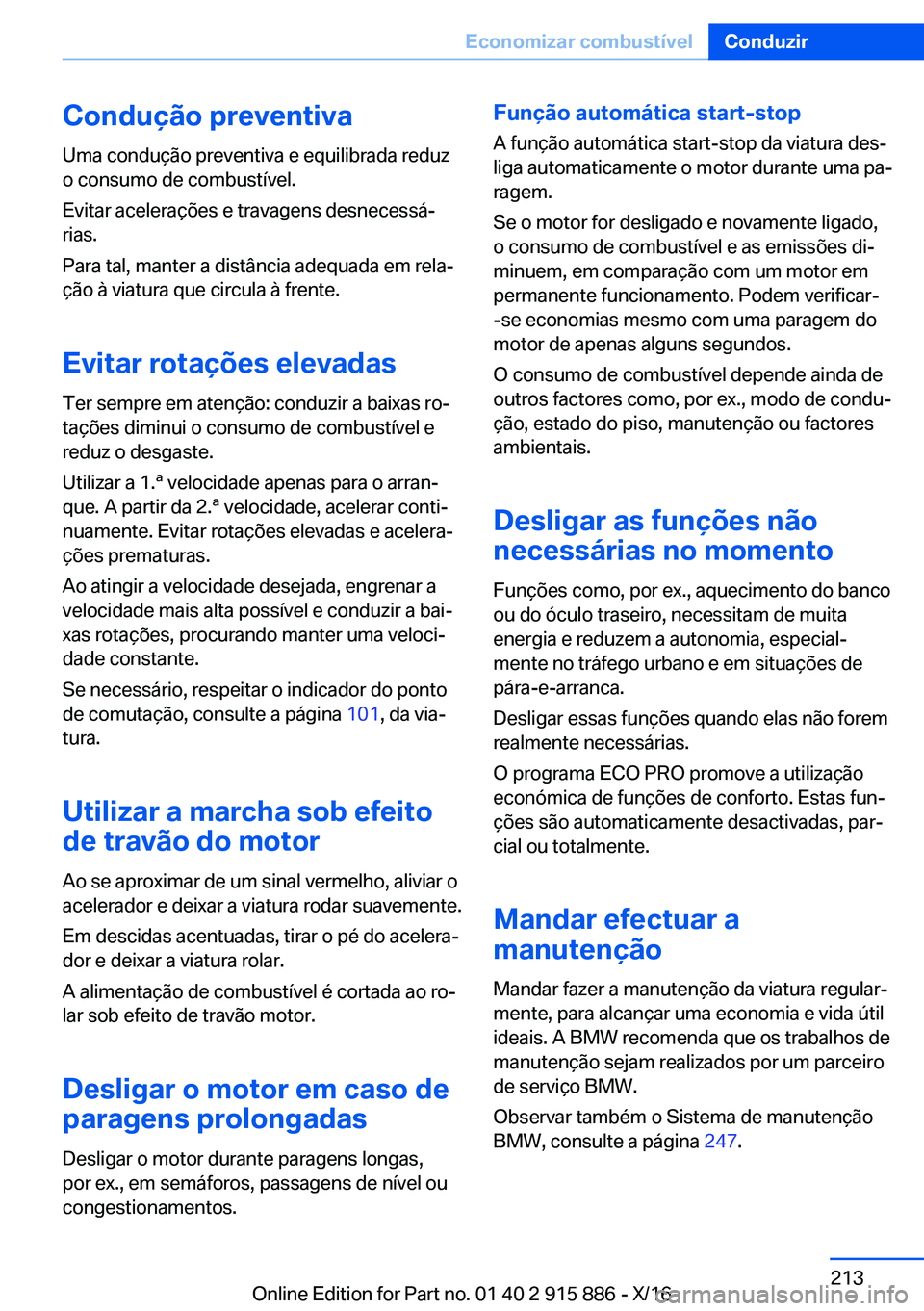 BMW X4 2017  Manual do condutor (in Portuguese) �C�o�n�d�u�