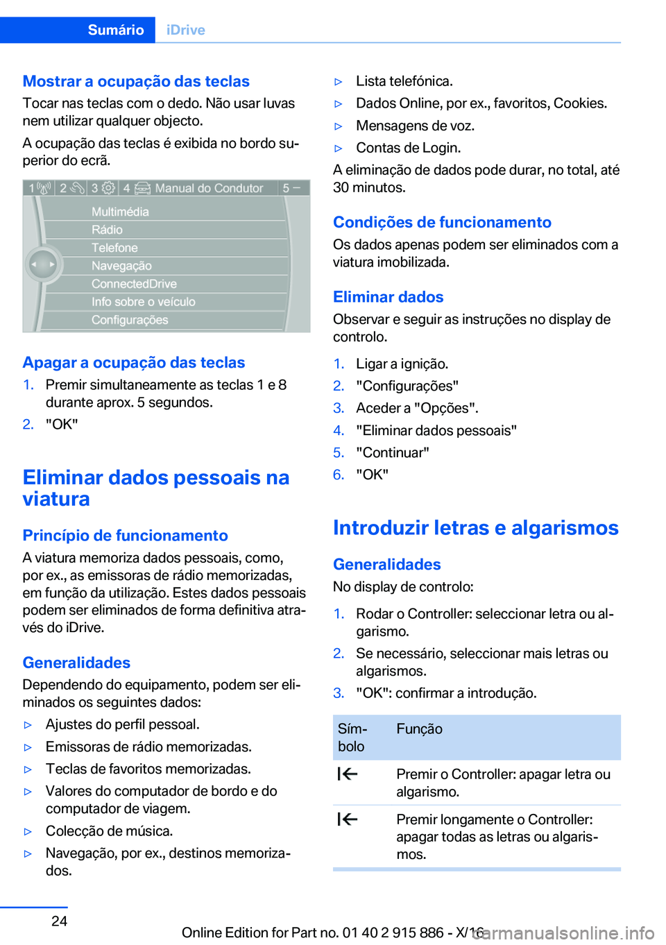 BMW X4 2017  Manual do condutor (in Portuguese) �M�o�s�t�r�a�r��a��o�c�u�p�a�