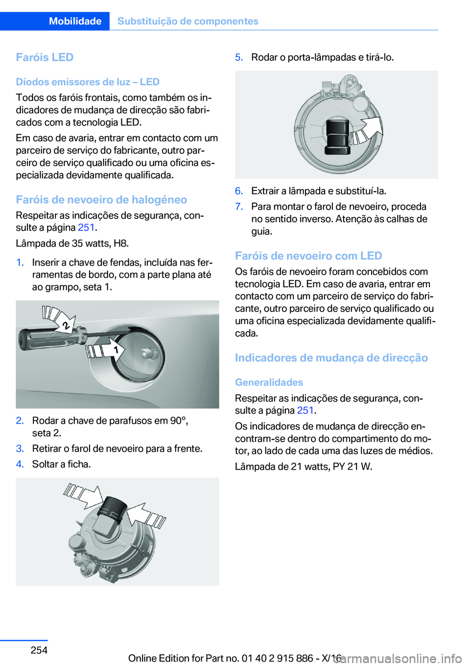 BMW X4 2017  Manual do condutor (in Portuguese) �F�a�r�