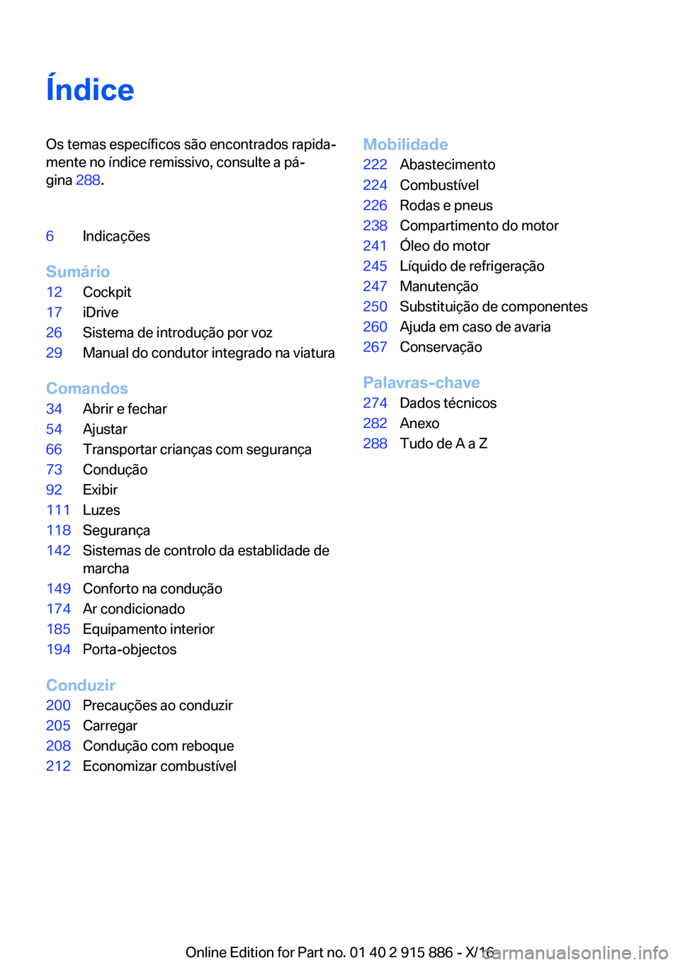 BMW X4 2017  Manual do condutor (in Portuguese) �