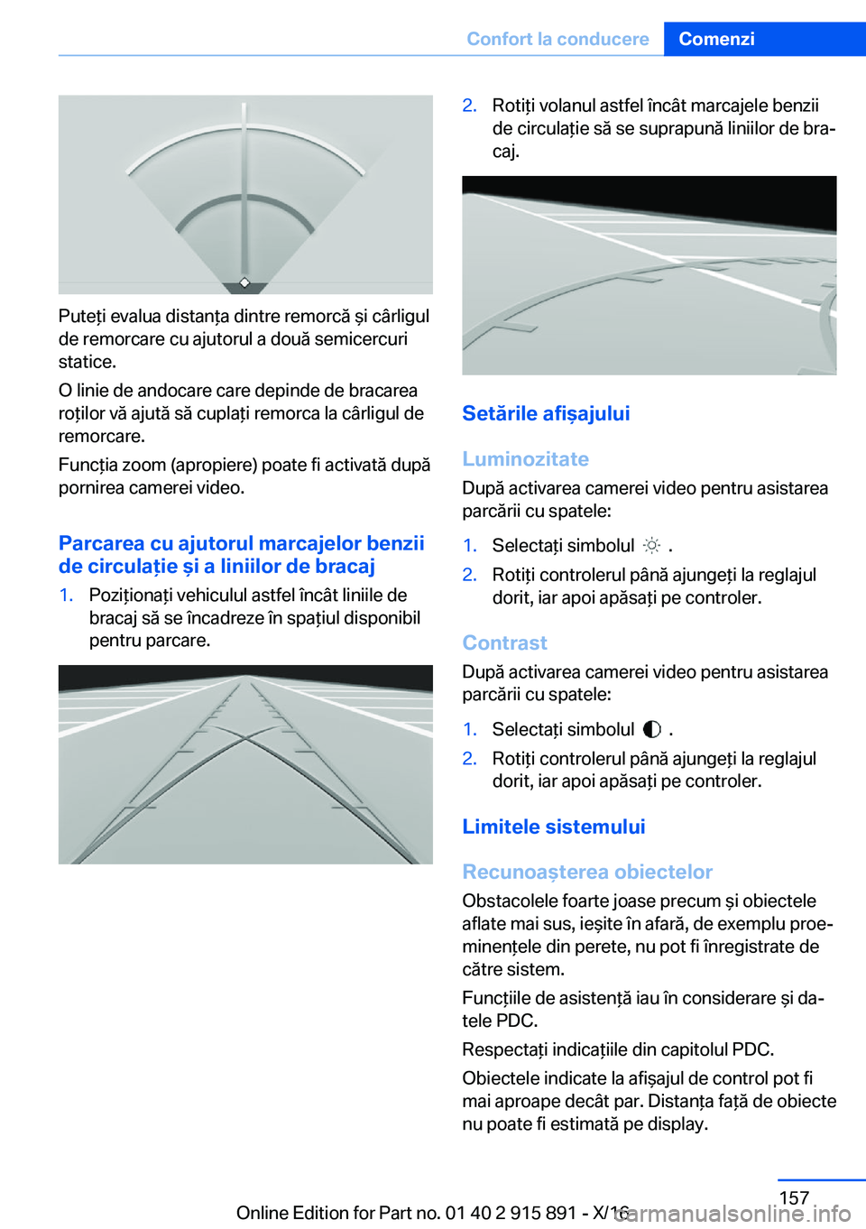 BMW X4 2017  Ghiduri De Utilizare (in Romanian) �P�u�t�e *�i� �e�v�a�l�u�a� �d�i�s�t�a�n *�a� �d�i�n�t�r�e� �r�e�m�o�r�c�