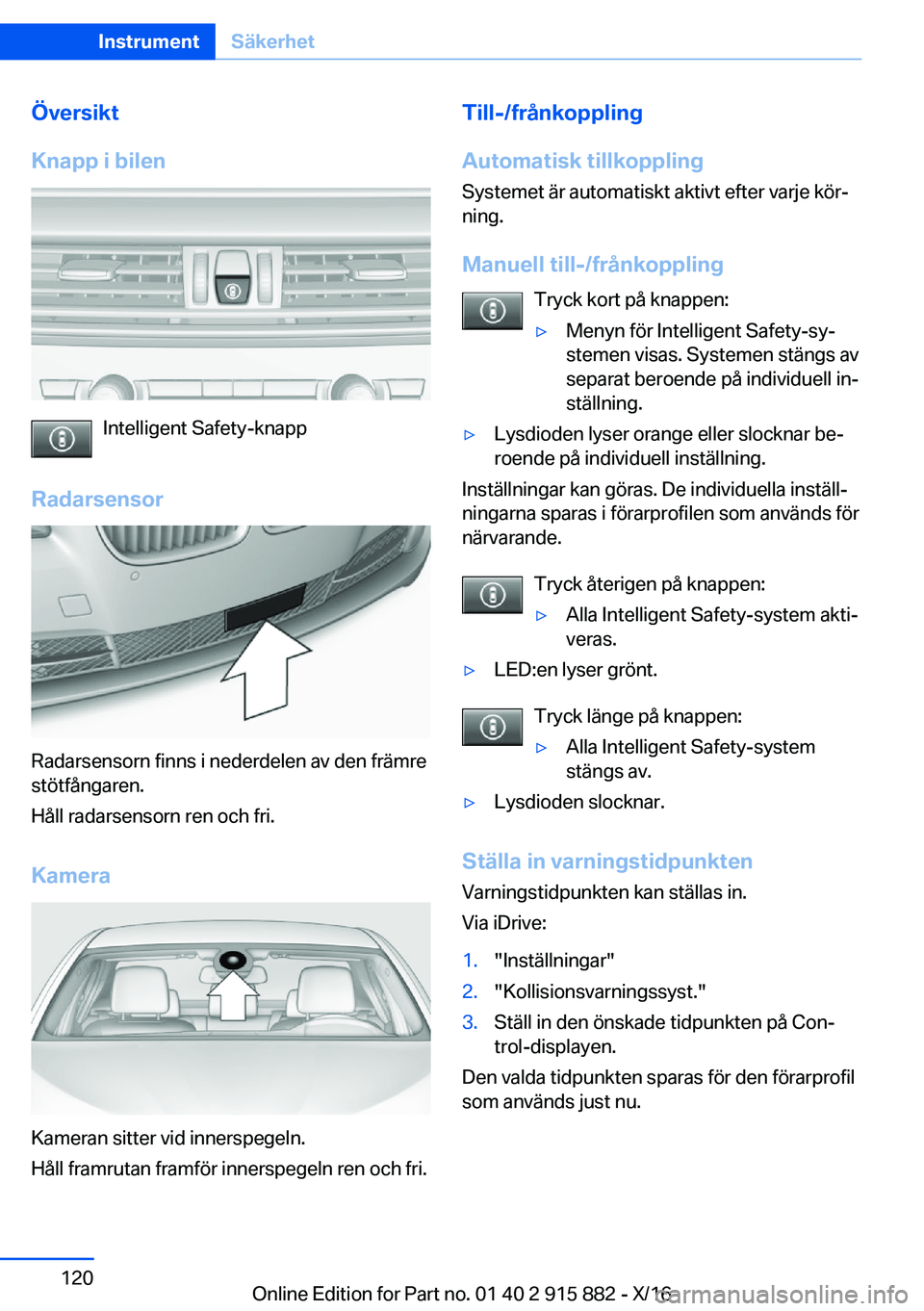 BMW X4 2017  InstruktionsbÖcker (in Swedish) �