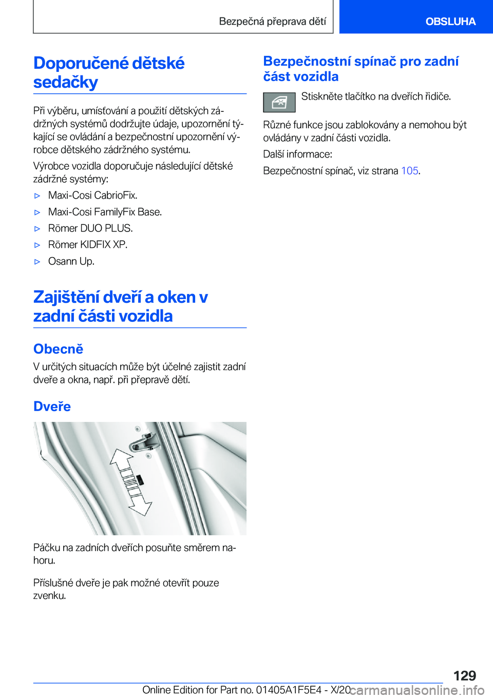 BMW X4 M 2021  Návod na použití (in Czech) �D�o�p�o�r�u�č�e�n�