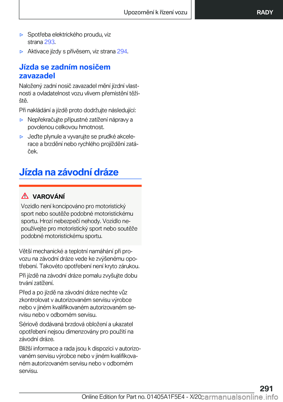 BMW X4 M 2021  Návod na použití (in Czech) 'x�S�p�o�t�e�b�a��e�l�e�k�t�r�i�c�k�