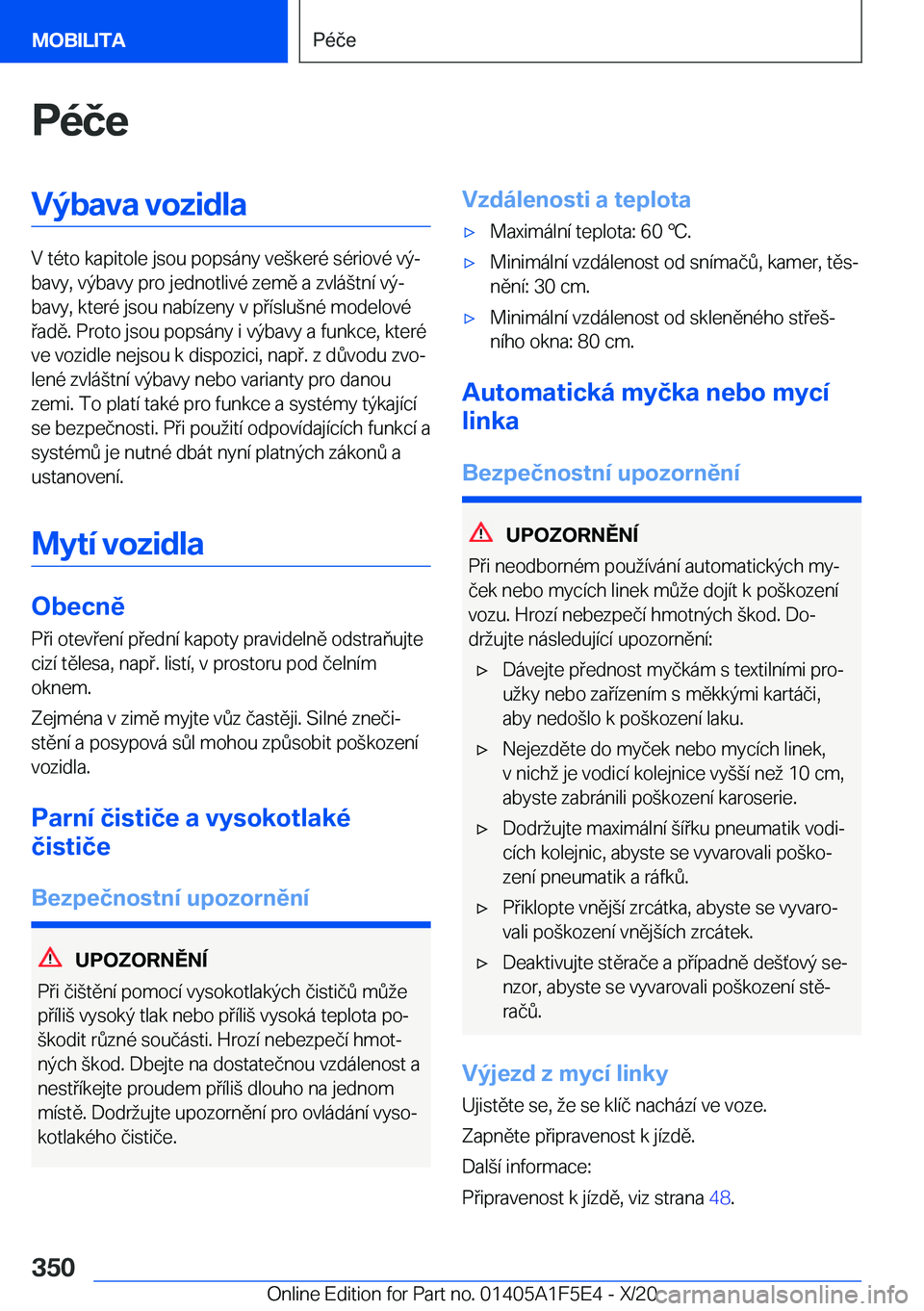 BMW X4 M 2021  Návod na použití (in Czech) �P�