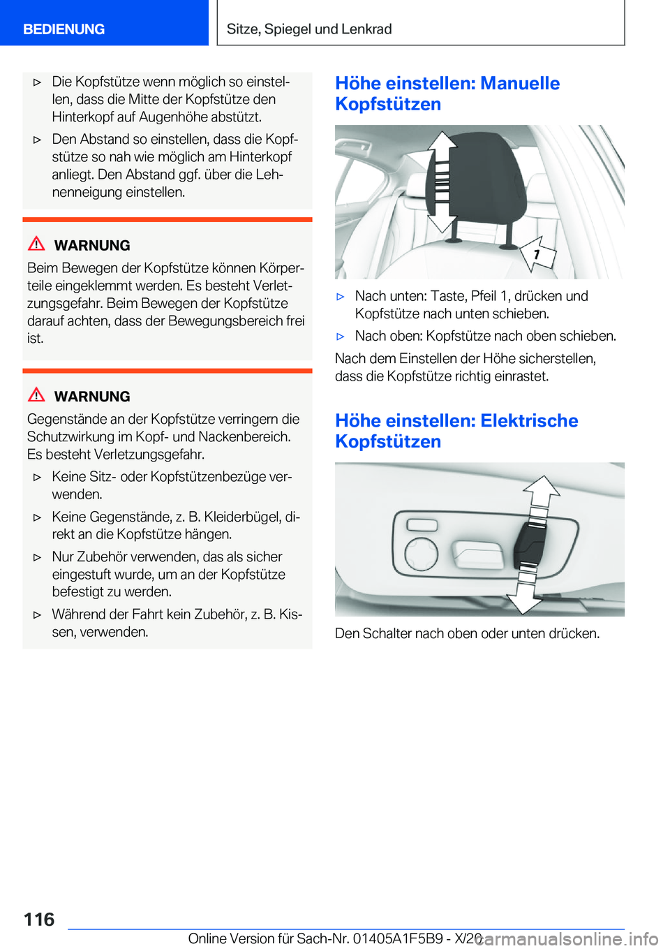 BMW X4 M 2021  Betriebsanleitungen (in German) 'x�D�i�e��K�o�p�f�s�t�