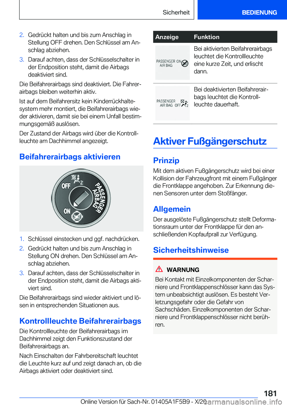 BMW X4 M 2021  Betriebsanleitungen (in German) �2�.�G�e�d�r�