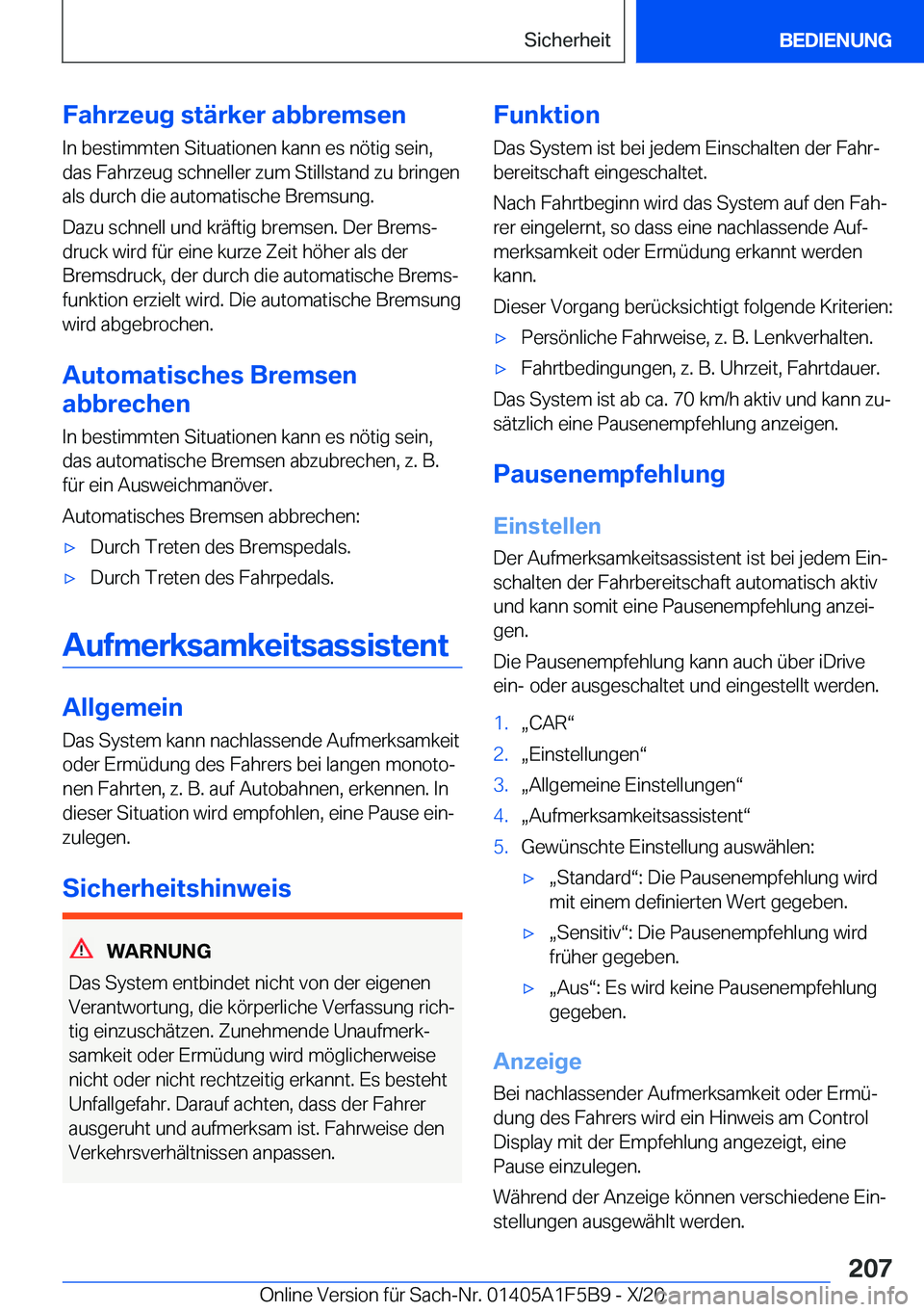 BMW X4 M 2021  Betriebsanleitungen (in German) �F�a�h�r�z�e�u�g��s�t�
