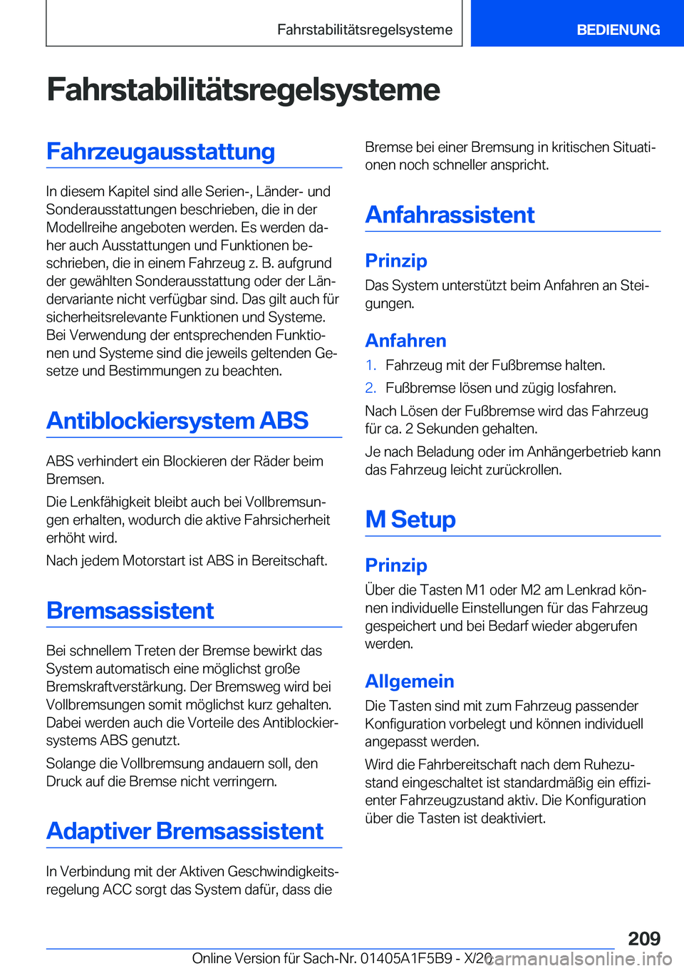 BMW X4 M 2021  Betriebsanleitungen (in German) �F�a�h�r�s�t�a�b�i�l�i�t�