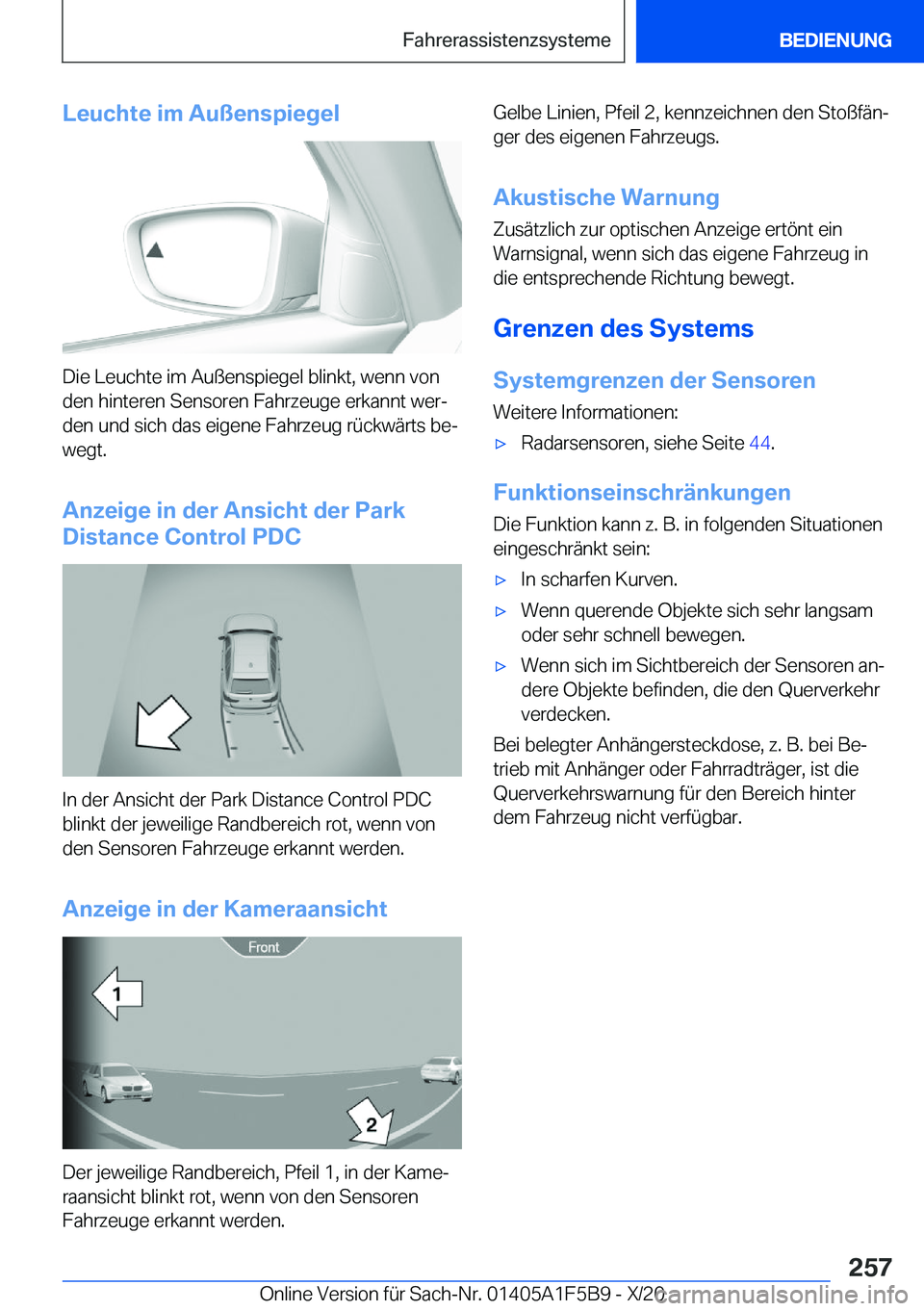 BMW X4 M 2021  Betriebsanleitungen (in German) �L�e�u�c�h�t�e��i�m��A�u�