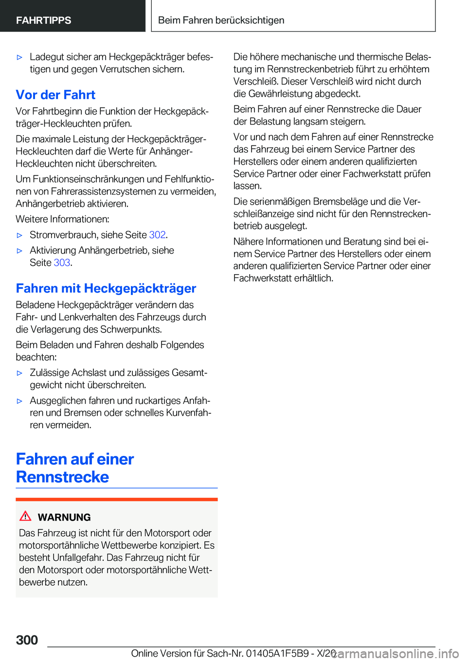 BMW X4 M 2021  Betriebsanleitungen (in German) 'x�L�a�d�e�g�u�t��s�i�c�h�e�r��a�m��H�e�c�k�g�e�p�