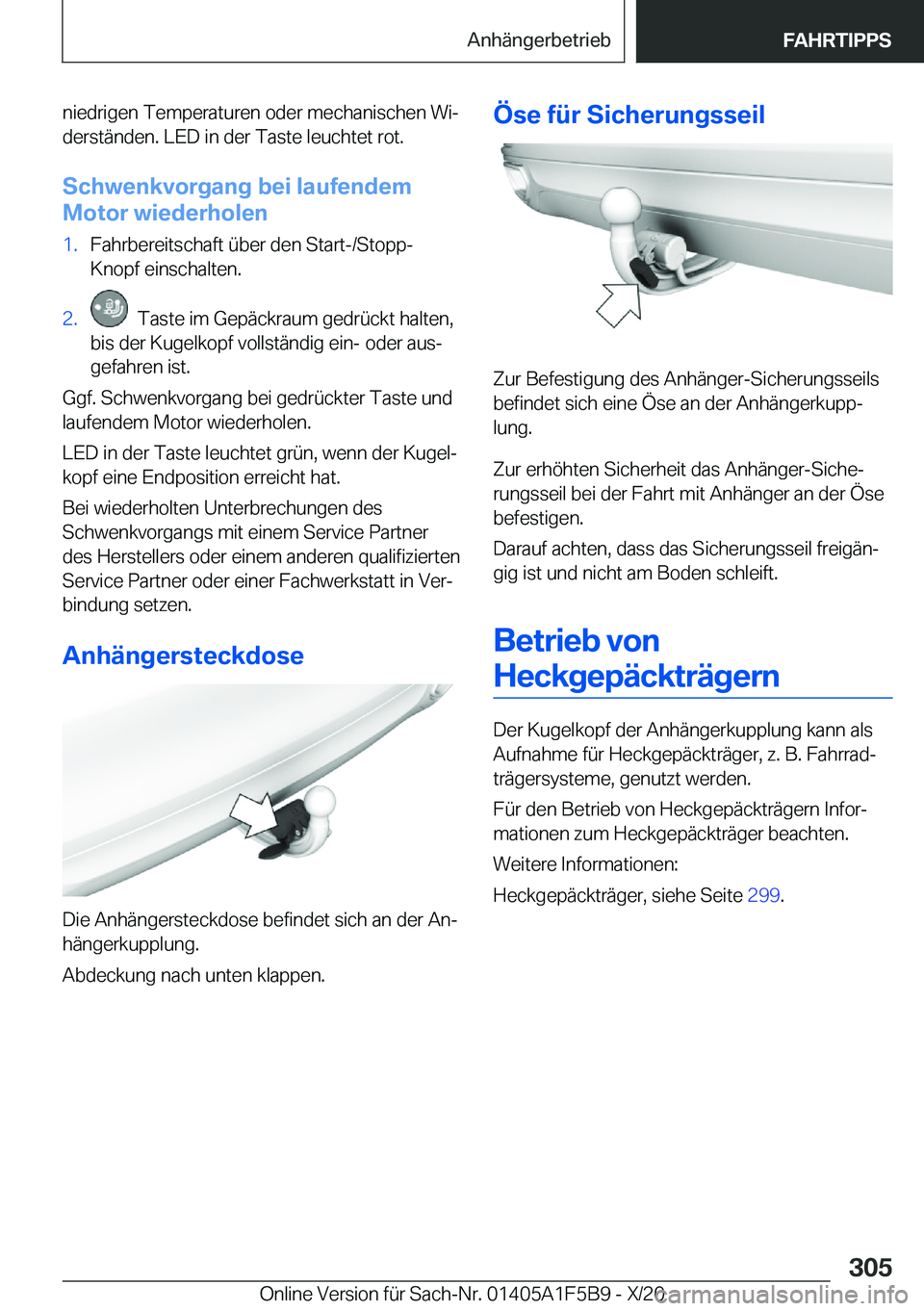 BMW X4 M 2021  Betriebsanleitungen (in German) �n�i�e�d�r�i�g�e�n��T�e�m�p�e�r�a�t�u�r�e�n��o�d�e�r��m�e�c�h�a�n�i�s�c�h�e�n��W�ij
�d�e�r�s�t�