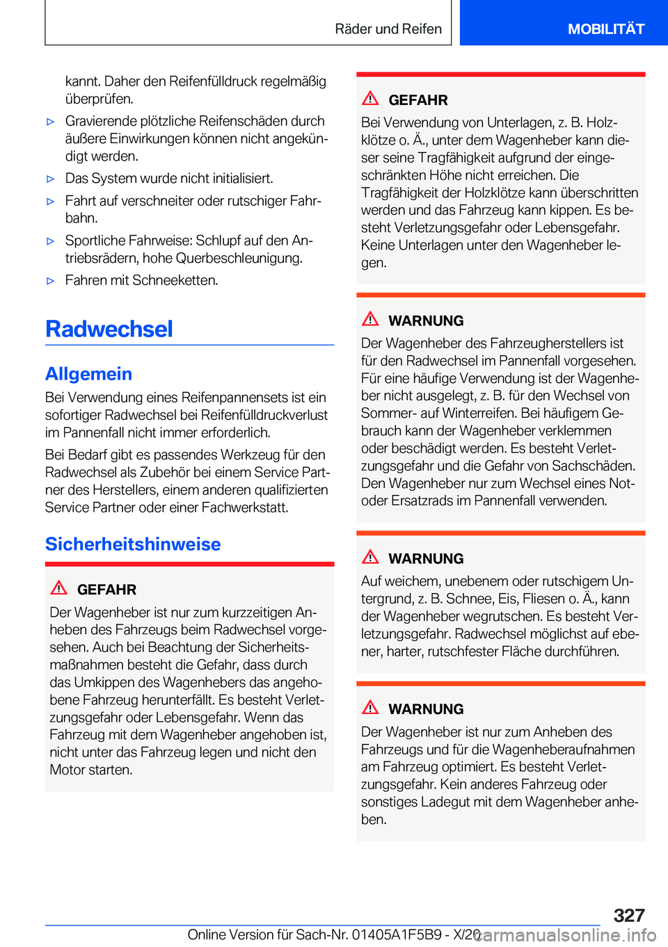 BMW X4 M 2021  Betriebsanleitungen (in German) �k�a�n�n�t�.��D�a�h�e�r��d�e�n��R�e�i�f�e�n�f�