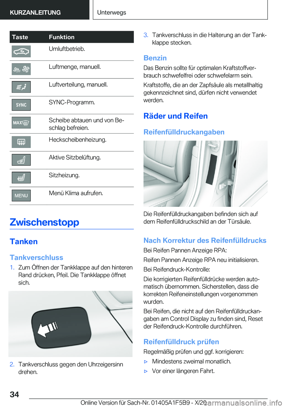 BMW X4 M 2021  Betriebsanleitungen (in German) �T�a�s�t�e�F�u�n�k�t�i�o�n�U�m�l�u�f�t�b�e�t�r�i�e�b�.�L�u�f�t�m�e�n�g�e�,��m�a�n�u�e�l�l�.�L�u�f�t�v�e�r�t�e�i�l�u�n�g�,��m�a�n�u�e�l�l�.�S�Y�N�C�-�P�r�o�g�r�a�m�m�.�S�c�h�e�i�b�e��a�b�t�a�u�e�n�