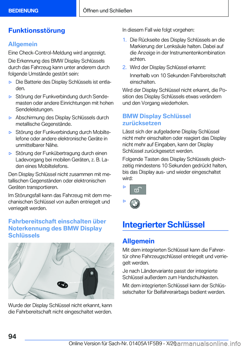 BMW X4 M 2021  Betriebsanleitungen (in German) �F�u�n�k�t�i�o�n�s�s�t�