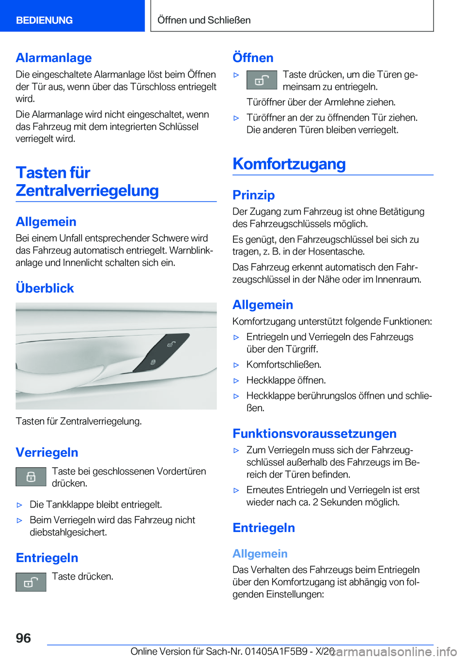 BMW X4 M 2021  Betriebsanleitungen (in German) �A�l�a�r�m�a�n�l�a�g�e
�D�i�e��e�i�n�g�e�s�c�h�a�l�t�e�t�e��A�l�a�r�m�a�n�l�a�g�e��l�