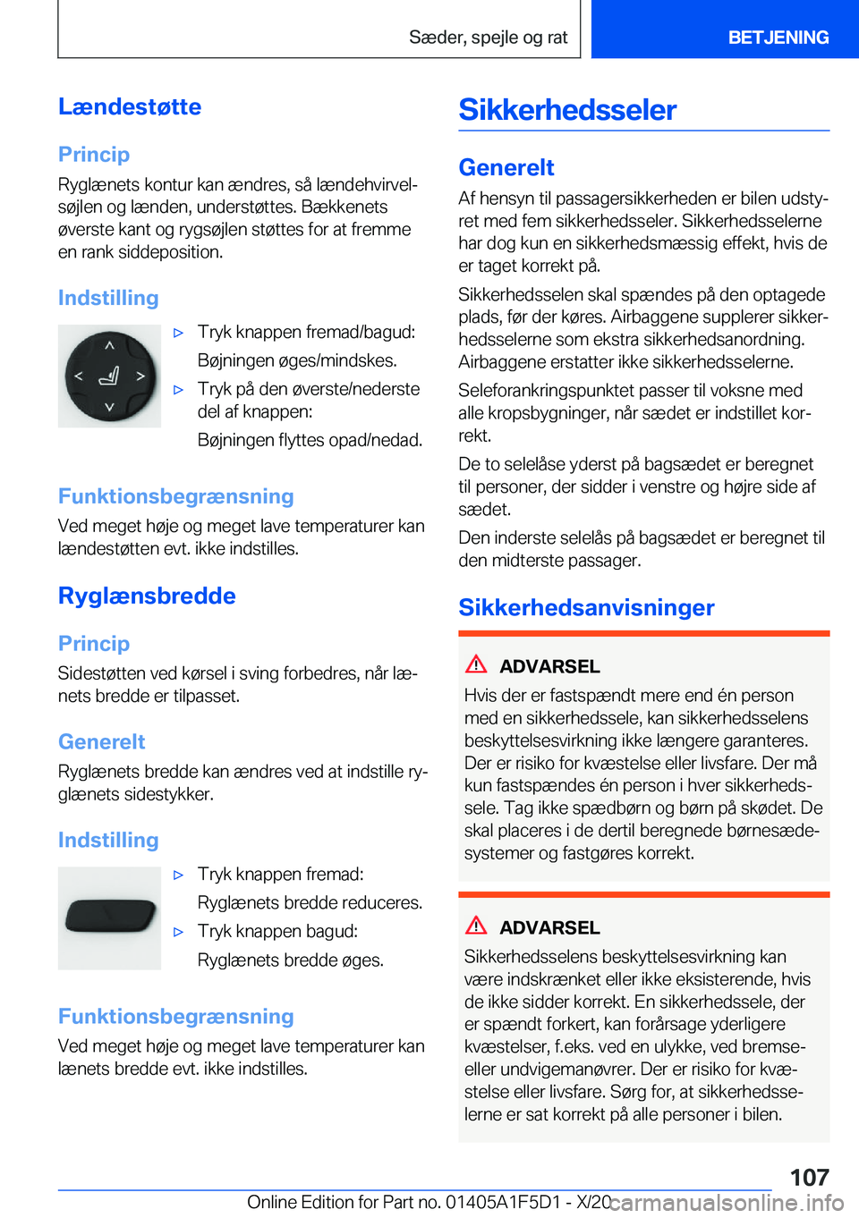 BMW X4 M 2021  InstruktionsbØger (in Danish) �L�æ�n�d�e�s�t�