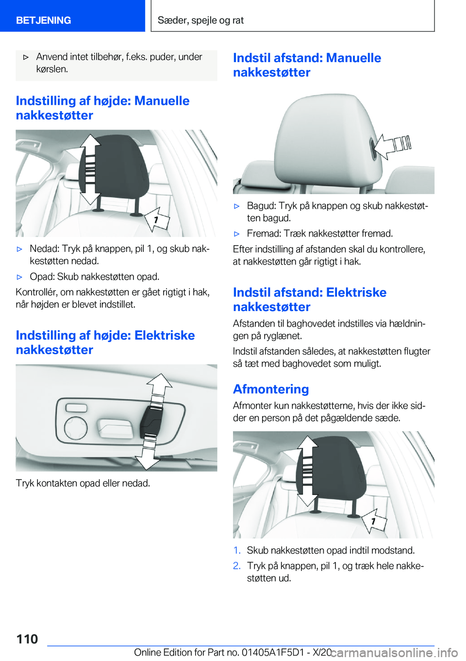 BMW X4 M 2021  InstruktionsbØger (in Danish) 'x�A�n�v�e�n�d��i�n�t�e�t��t�i�l�b�e�h�