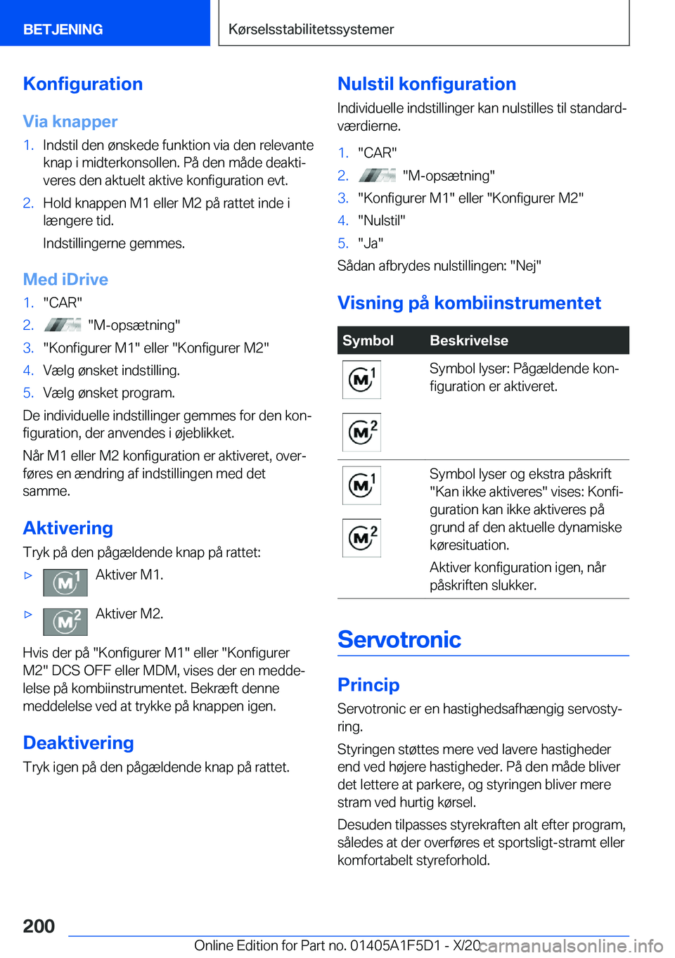 BMW X4 M 2021  InstruktionsbØger (in Danish) �K�o�n�f�i�g�u�r�a�t�i�o�n�V�i�a��k�n�a�p�p�e�r�1�.�I�n�d�s�t�i�l��d�e�n��