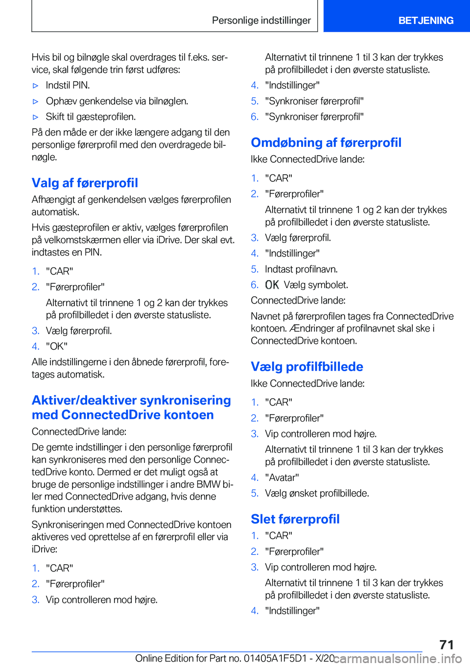 BMW X4 M 2021  InstruktionsbØger (in Danish) �H�v�i�s��b�i�l��o�g��b�i�l�n�