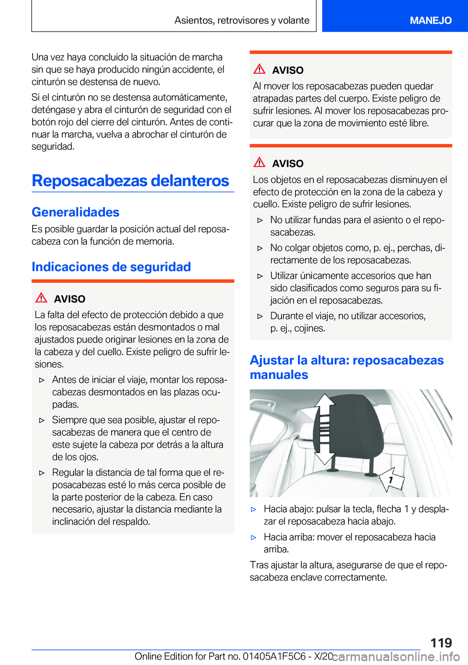 BMW X4 M 2021  Manuales de Empleo (in Spanish) �U�n�a��v�e�z��h�a�y�a��c�o�n�c�l�u�i�d�o��l�a��s�i�t�u�a�c�i�