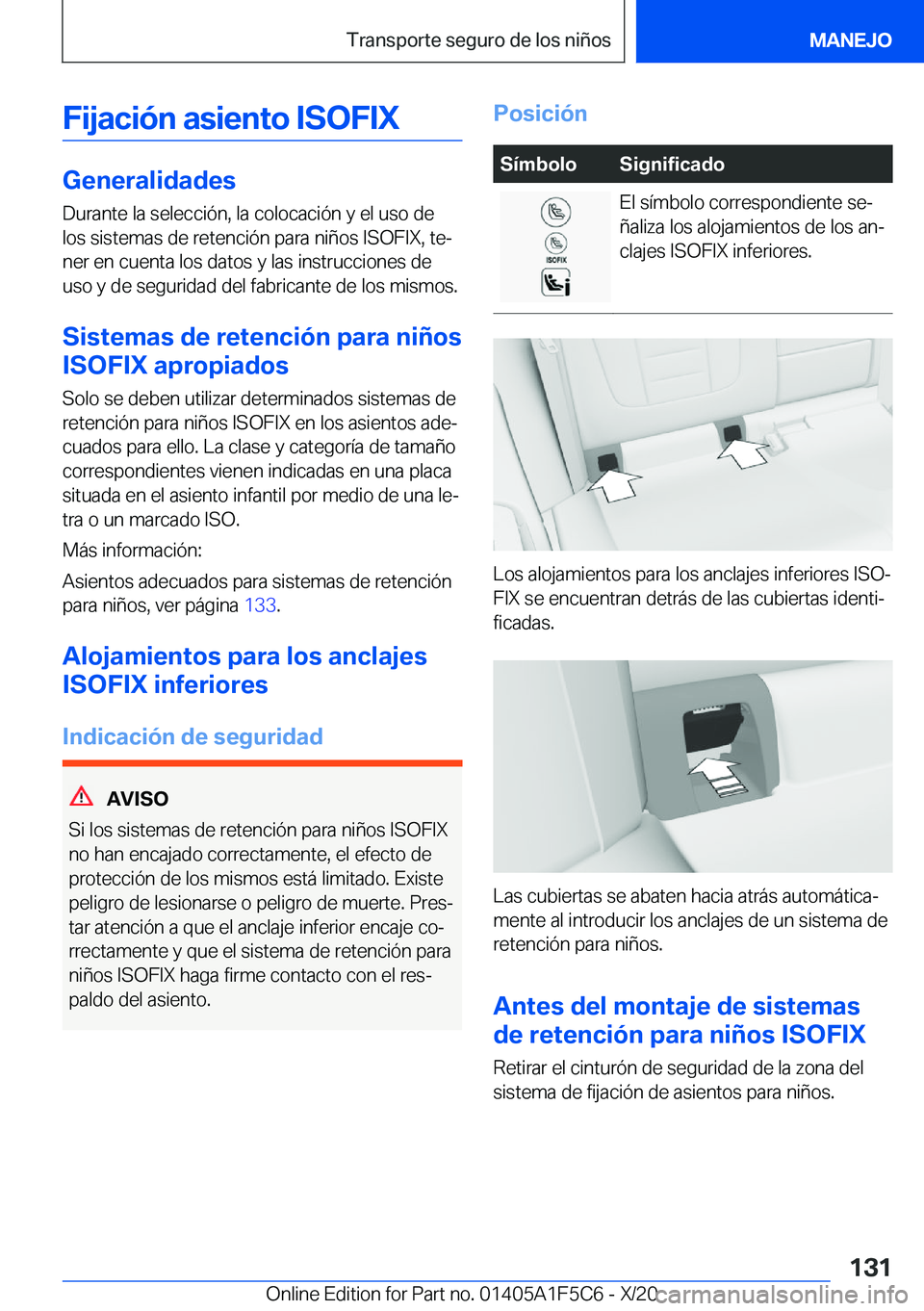 BMW X4 M 2021  Manuales de Empleo (in Spanish) �F�i�j�a�c�i�